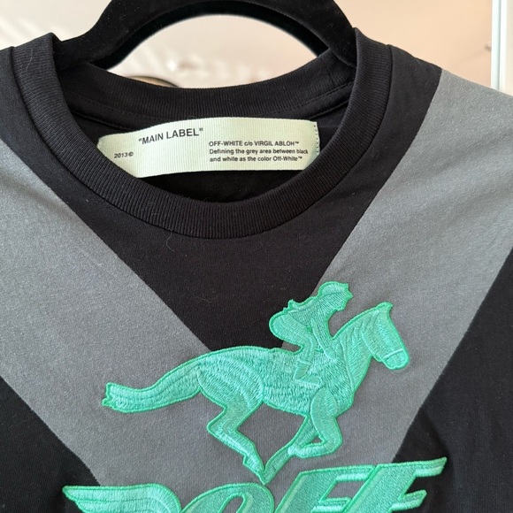 Off White Womens Short Sleeve Tee Size Small Color Black Green - Picture 5 of 5